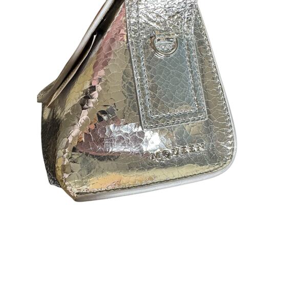 Alexander McQueen NWT T-Bar Sling Pouch in Silver - Picture 9 of 16